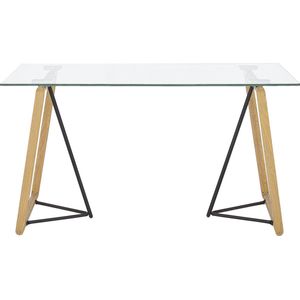 TACOMA - Eettafel - Zwart - 80 x 140 cm - Veiligheidsglas