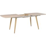 HAGA - Uitschuifbare Eettafel - Lichthout - 90 X 180/210 cm - MDF