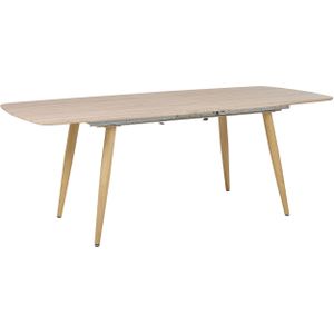 HAGA - Uitschuifbare Eettafel - Lichthout - 90 X 180/210 cm - MDF