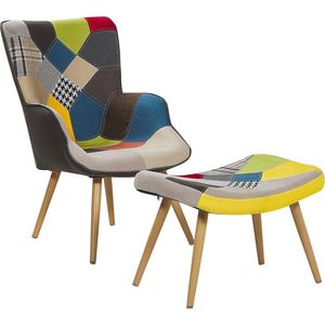 Beliani VEJLE - Chesterfield fauteuil - Multicolor - Kunststof