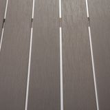 Tuintafel grijs aluminium 180 x 90 cm rechthoekig voor 6 personen modern ontwerp