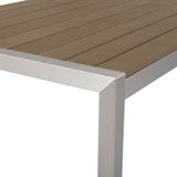 Beliani VERNIO - Tuintafel - Bruin - Aluminium