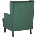 Beliani SANDSET - Fauteuil - Groen - Fluweel