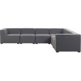 Beliani AREZZO - Loungeset voor 7 - Grijs - Polyester