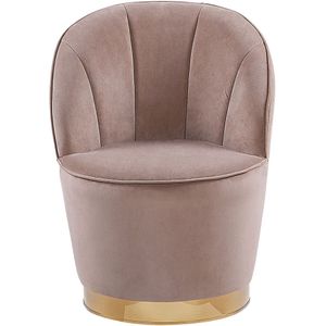 Beliani ALBY - Fauteuil - Beige - Fluweel