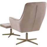 Beliani MOLLE - Fauteuil - Beige - Fluweel