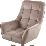 Beliani MOLLE - Fauteuil - Beige - Fluweel