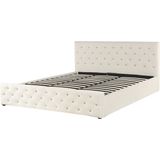 AMIENS - Bed met Opbergruimte - Beige - 180 X 200 cm - Fluweel