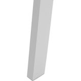Tuintafel wit aluminium/kunsthout 4-zits rond ø 105 cm
