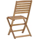 Tuinset tuintafel met stoelen acaciahout 6-zits rond blad opklapbaar