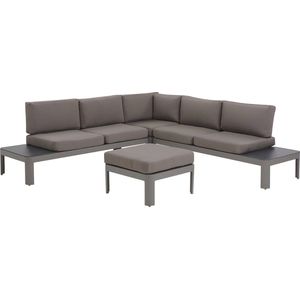 Beliani FERENTINO - Loungeset Voor 5 - Grijs - Aluminium