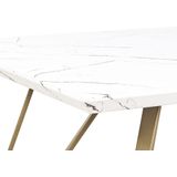 MOLDEN - Eettafel - Goud/ Wit - 80 x 150 cm - MDF