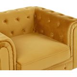 CHESTERFIELD - Chesterfield fauteuil - Geel - Fluweel