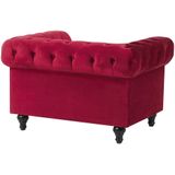 CHESTERFIELD - Chesterfield Fauteuil - Rood - Fluweel