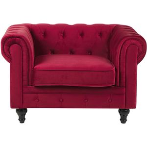 CHESTERFIELD - Chesterfield Fauteuil - Rood - Fluweel