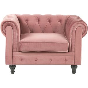 CHESTERFIELD - Chesterfield fauteuil - Roze - Fluweel