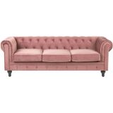 CHESTERFIELD - Chesterfield bank - Roze - Fluweel