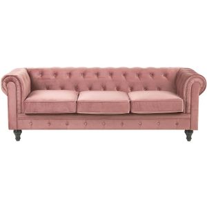 CHESTERFIELD - Chesterfield bank - Roze - Fluweel