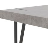 ADENA - Eettafel - Grijs - 90 x 150 cm - MDF