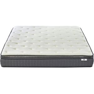 Beliani - Doppelter Schaum Memory Foam Matratze 140 x 200 cm Bambusbezug Viskoelastisch Medium Härtegrad Schlafzimmer