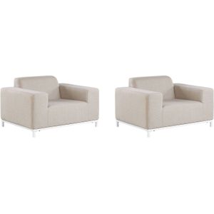 Beliani ROVIGO - Fauteuil-Beige-Polyester