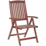 Beliani TOSCANA - Set of 2 Chairs - Donkere houtkleur - Acaciahout