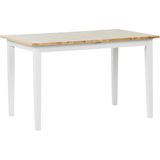 Beliani HOUSTON - Dining Table - Lichte houtkleur - Rubberhout