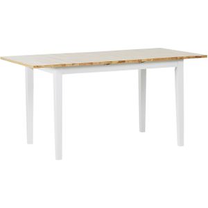 Beliani HOUSTON - Dining Table - Lichte houtkleur - Rubberhout