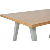 LENISTER - Eettafel - Grijs - 90 x 150 cm - MDF