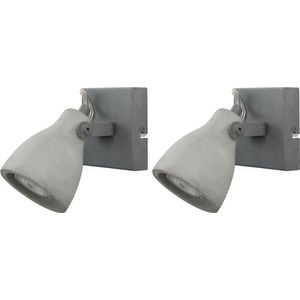 Beliani MISTAGO I - Wandlamp set van 2 - Grijs  - Beton