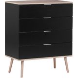 Beliani WALPI - Commode - Zwart - Spaanplaat