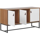 NUEVA - Sideboard - Lichte houtkleur/Wit - MDF