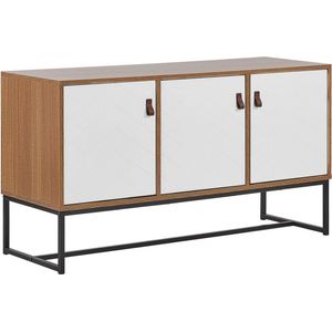 NUEVA - Sideboard - Lichte houtkleur/Wit - MDF
