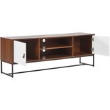 Beliani NUEVA - TV-meubel - Donkere houtkleur - MDF