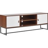 Beliani NUEVA - TV-meubel - Donkere houtkleur - MDF