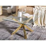 Beliani - STARLIGHT - Salontafel - Goud - Veiligheidsglas