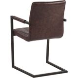 Beliani BUFORD - Dining Chair - Bruin - Kunstleer