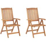 Beliani JAVA - Set of 2 Chairs - Lichte houtkleur - Acaciahout