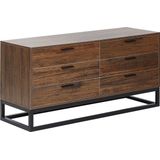 Beliani DELTA - Commode - Donkere houtkleur - Spaanplaat