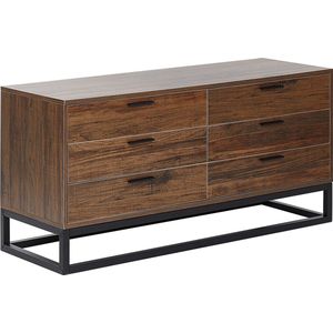 Beliani DELTA - Commode - Donkere houtkleur - Spaanplaat