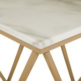 MALIBU - Bijzettafel - Wit/ Beige - MDF