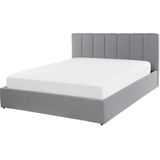 DREUX - Bed met Opbergruimte - Lichtgrijs - 140 X 200 cm - Polyester