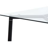 TOTHAM - Eettafel - Zwart - 90 x 150 cm - Veiligheidsglas