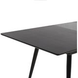 MALDON - Uitschuifbare eettafel - Zwart - 90 x 160/200 cm - MDF