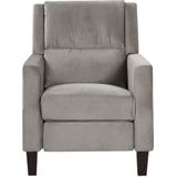 Beliani EGERSUND - TV-fauteuil - Grijs - Fluweel