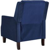 Beliani EGERSUND - Fauteuil - Blauw - Fluweel