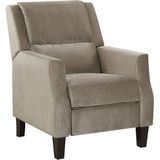 Beliani EGERSUND - TV-fauteuil - Beige - Fluweel