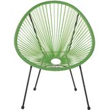 Balksonet groen wicker en staal set van 2 stoelen modern Mexicaanse stijl balkon terras tuinmeubel