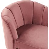 ALLIER - Chaise longue - Roze - Linkerzijde - Fluweel