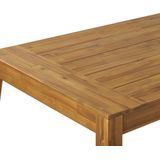 Beliani LIVORNO - Eettafel-Lichte houtkleur-Acaciahout